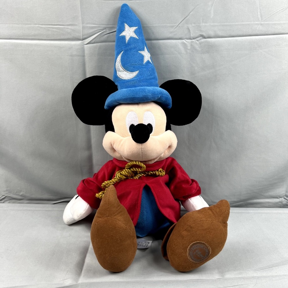 Disney Store Fantasia Mickey Mouse Wizard 24” Large Plush - Great Condition!